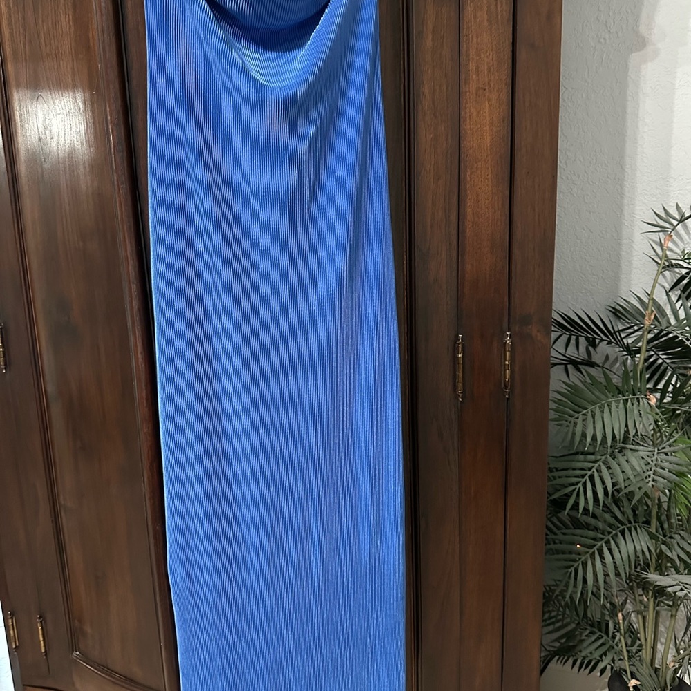 NWT Hello Molly Blue Strapless, tie-up Dress